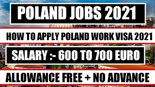 Poland jobs for all types of workers |Poland work permit 2021 |Poland work visa 2021| Jobs in poland