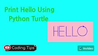 how to print name in turtle python | Print Hello in python turtle | python turtle graphics