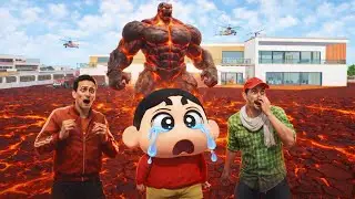 Jack aur shinchan 💥 Fight with Lava Titan ll Lava toofan🔥 In Chacha ll City ll Indian Theft auto 💥