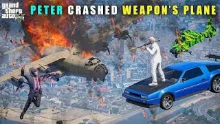 GTA 5 : PETER CRASHED MICHAEL S POWERFUL WEAPON PLANE || BB GAMING