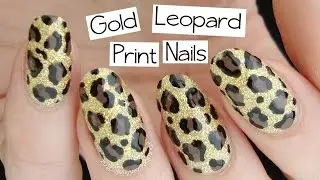 Beginner's Nail Art | Gold Leopard Print