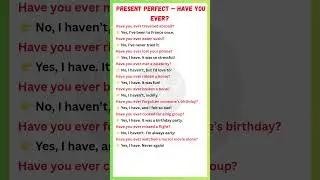 ⏳ Present Perfect &ndash; Have You Ever? | Speak Fluent English