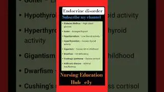 #Endocrinology #Endocrine Hormone #Nursing Education Hub_e1y #Ytstudio #Shortsfeed