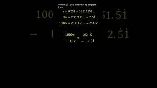 Recurring Decimal #igcse #maths #igcsemath #education #igcsemaths #mathematics #mathstutor #exam