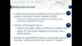 Clinical ICT Systems in the Victorian Public Health Sector