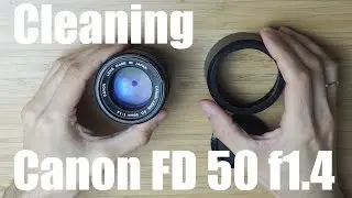 Canon FD 50mm f1.4: Cleaning aperture blades