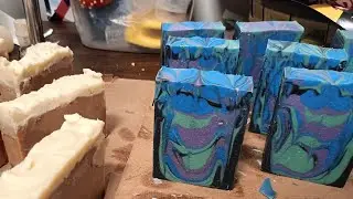 2305. Cutting The Perfect Man soap and the Iced Gingerbread Man topping.