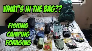 What's in the bag? | Camping, fishing, hiking, foraging bag supplies!