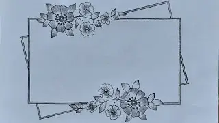 Traditional  Mughal Flower Design Drawing||Project Work Design||chart paper decoration design