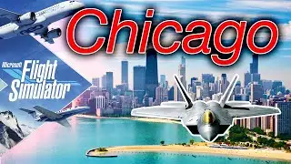 [🔴4K] F-22 in Chicago | Microsoft Flight Simulator