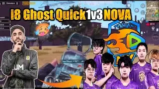 i8 Ghost Quick 1v3 NOVA 🥵Ayogi & Uzm Best Reaction 😲 In PMGC Scrims
