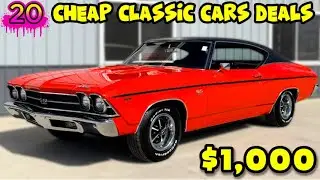 OMG! 20 Classic Cars for Sale CHEAP You WON'T Believe! - Ad Link in Video Description on...
