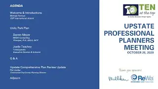 Upstate Professional Planners Meeting 10/28/20 - Unity Park