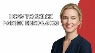 HOW TO SOLCE PARSEC ERROR 6023 - Julia'sTutorials