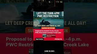 🚤 Help Us Ride Again! 🕚❌4️⃣ The 11am&ndash;4pm PWC ban at Deep Creek Lake is outdated and hurting
