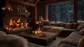 Warm Winter Fireplace & Soft Piano | Relaxing Ambience for Sleep & Healing