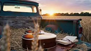 Sunset Over the Open Plains 🎸 Soft Acoustic Country & Warm Western Vibes