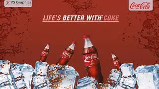 cocacola poster making in Photoshop