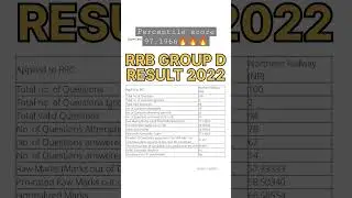 Percentile Score 97.1966🔥|| My Group D Score Card || #shorts #rrbgroupd #groupd #viral #railway