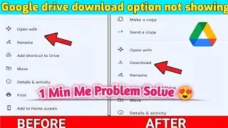Google Drive Me Download Ka Option Nhi Show Ho Rha || Google Drive Problem Fixed #drive #googledrive
