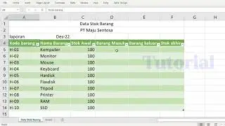 Membuat laporan stok barang masuk dan keluar otomatis di Excel #excel #tutorial 