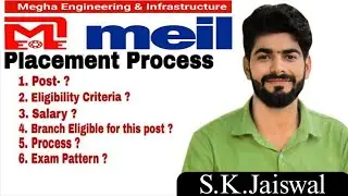Placement Process of MEIL(Megha Engineering & Infrastructure Limited || रसions Academy | S.K.Jaiswal