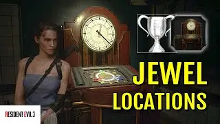ALL Jewel Locations Clock Tower Monument (Power Stones Trophy Guide) | Resident Evil 3 Remake