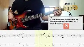 Santa Rosa - Gino Vannelli BASS COVER + PLAY ALONG TAB + SCORE