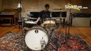 Anchor Drums 3pc Galleon Maple Drum Set-Classic Stripe