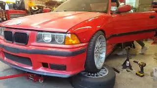 BMW E36 328 Coupe HSD Air cup suspension first test