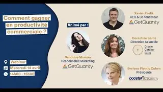 #Webinar 💻 | Comment gagner en productivit&eacute; commerciale ? Avec Booster Academy, GetQuanty
