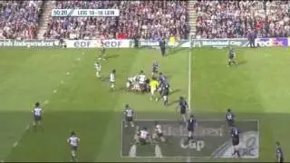 Alesana Tuilagi runs over Shane Horgan