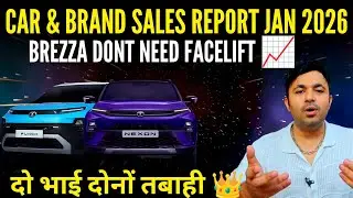 Tata Nexon 2026 जीती पर खेल Maruti brezza facelift खेलेगी,Top 10 Suv Jan 2026 & car sales report