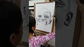 Portrait drawing|Potrait drawing with pencil✏️#potrait#potraitdrawing #trendingshorts#shadingwork