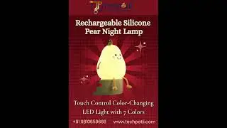 Rechargeable Silicone Pear Night Lamp 🌙 | 7 Color LED for Kids