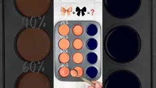 👉 &ldquo;Peach &times; Navy Magic: From Dusty Teal to Muted Grays 🎨✨&rdquo; #colormixing #colormix #colorpalette
