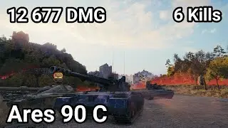 Ares 90 C - 12 677 damage / 6 kill / 975 blocked / 1 059 assist