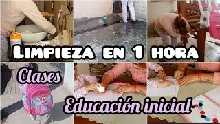 Mi rutina cambia/ limpieza en 1 hora 🧹🪣/ Maya y sus primeras clases 🎒✏️🏫