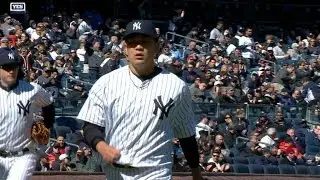 HOU@NYY: Tanaka fans four through 5 2/3 frames