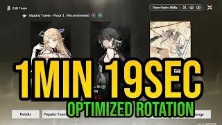 S0R1 Carthetiya + Sanhua F2P Team rotation | 1min 19sec Hazard Tower Crownless Clear