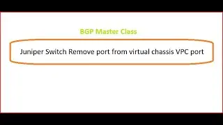 Juniper Switch Remove port from virtual chassis vpc port