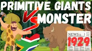 PRIMITIVE GIANTS WARED WITH HUGE BEASTS