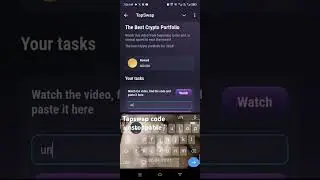 Tap swap secret code, The Best crypto portfolio #tapswap #hamsterkombat  #token