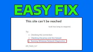 How To Fix Try Running Windows Network Diagnostics (This Site Can't Be Reached Problem)