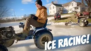 Ice Racing! Go Karts and Tractors