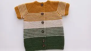 Haroşa Bebek Yeleği/Yakadan Başlama Bebek Yeleği💫