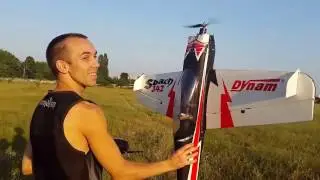 Запуск с руки Радиоуправляемого самолета Dynam Sbach 342