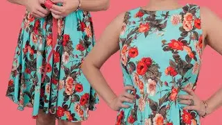 DICAS DE COSTURA - COMO CORTAR VESTIDO GODÊ SEM MOLDE DIRETO NO TECIDO | TRUQUES PARA INICIANTES