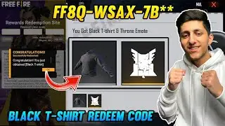 FREE FIRE BLACK T-SHIRT REDEEM CODE | FF REWARDS BLACK T-SHIRT REDEEM CODE | FF REWARDS CODE TODAY