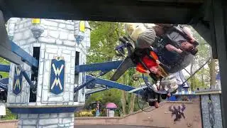 Winged Monkeys Ride. Land of Oz. Gulliver's World Resort. Warrington. Filmed Easter 2025